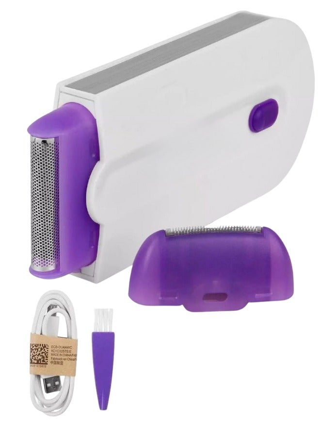 فينيشنج تاتش جهاز إزالة الشعر بالليزر للنساء - ماكينة حلاقة قابلة لإعادة الشحن وغير مؤلمة مزودة بضوء استشعار ذكي، أداة محمولة لإزالة الشعر باللمس للوجه والذراعين والساقين والجسم، لبشرة ناعمة كالحرير - Image 1